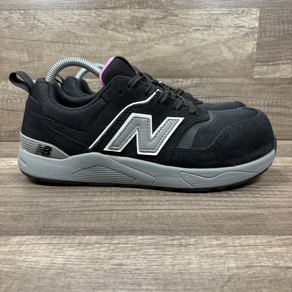 New Balance Elite Lite Composite Toe Black Gray Womens Size 9 Wide Sneakers